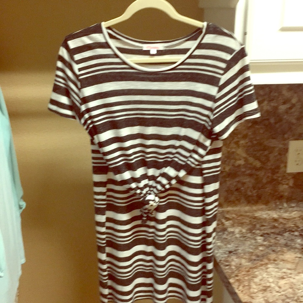Stripes Tunic Tee with split sides
